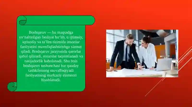 Boshqaruvning asosiy tushunchalari, boshqaruv uslublari va pedagogik qobiliyatlar 2
