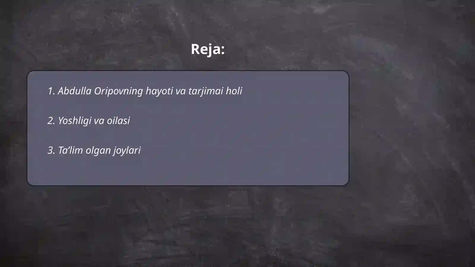 Abdulla Oripov hayoti va ijodi 2
