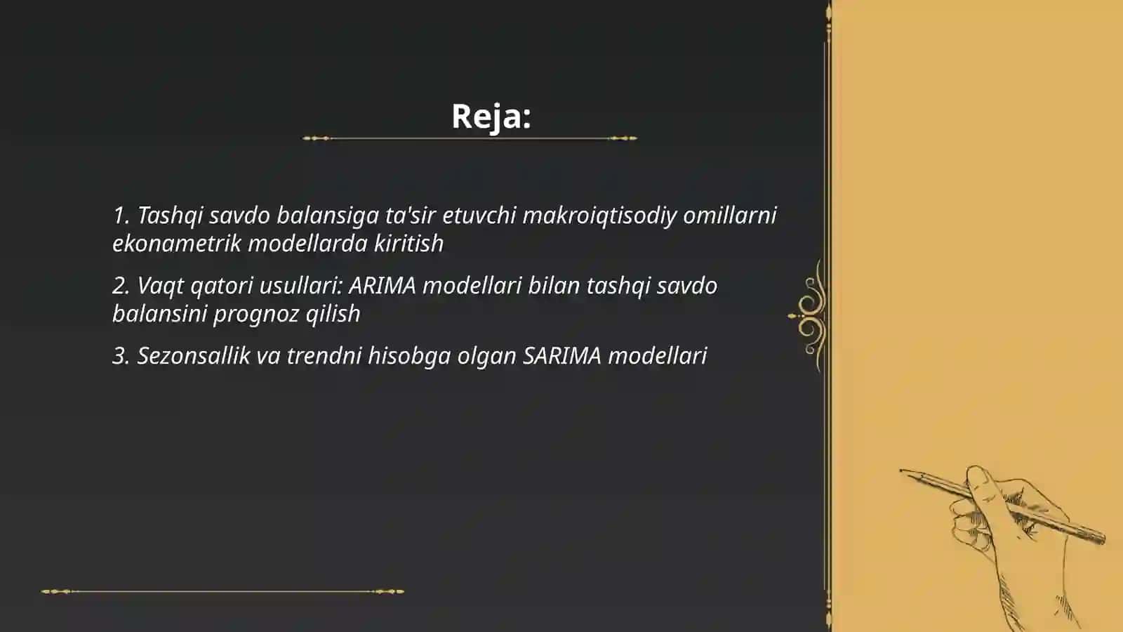Tashqi savdo balansini pragnoz qilishda ekonametrik modellar 2