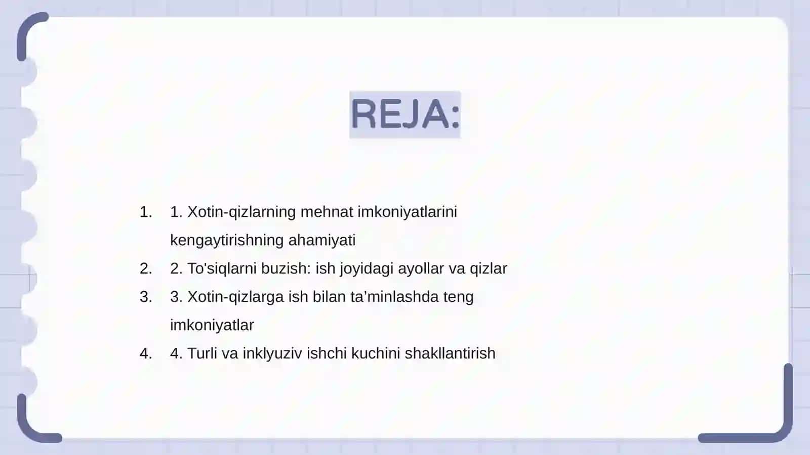 Beshinchi tashabbus: Xotin qizlarni ish bilan ta'minlash 2