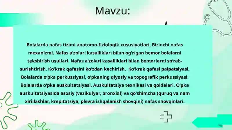 1-SON BOLALAR KASALLIKLARI PROPEDEVTIKASI KAFEDRASI BIKP FANI 2