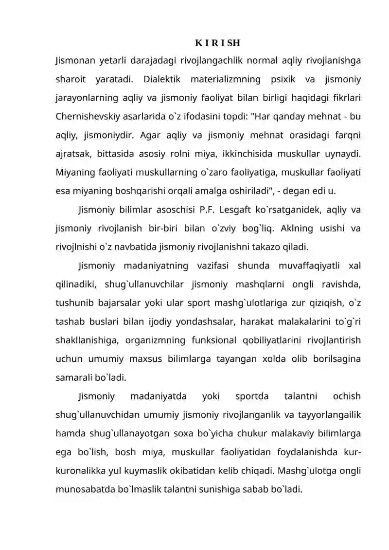 Jismoniy tarbiya nazariyasi va usuliyatining boshqa fanlar bilan bog’liqligi 2