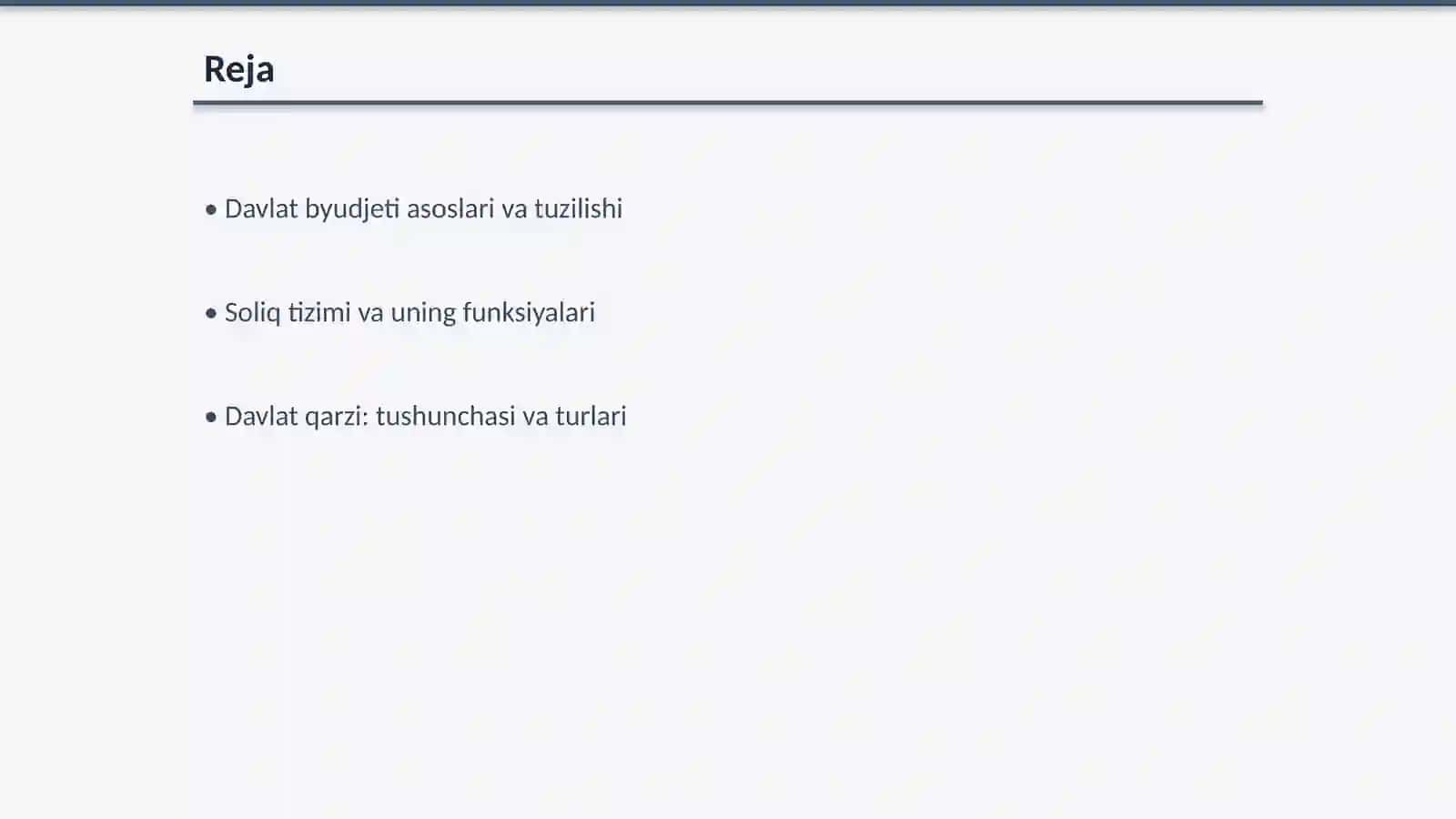 Davlat Byudjeti va Davlat Qarzi 2