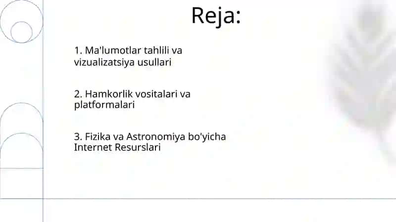 Fizika va astronomiya ta’limida internet xizmati turlaridan foydalanish asoslari 2