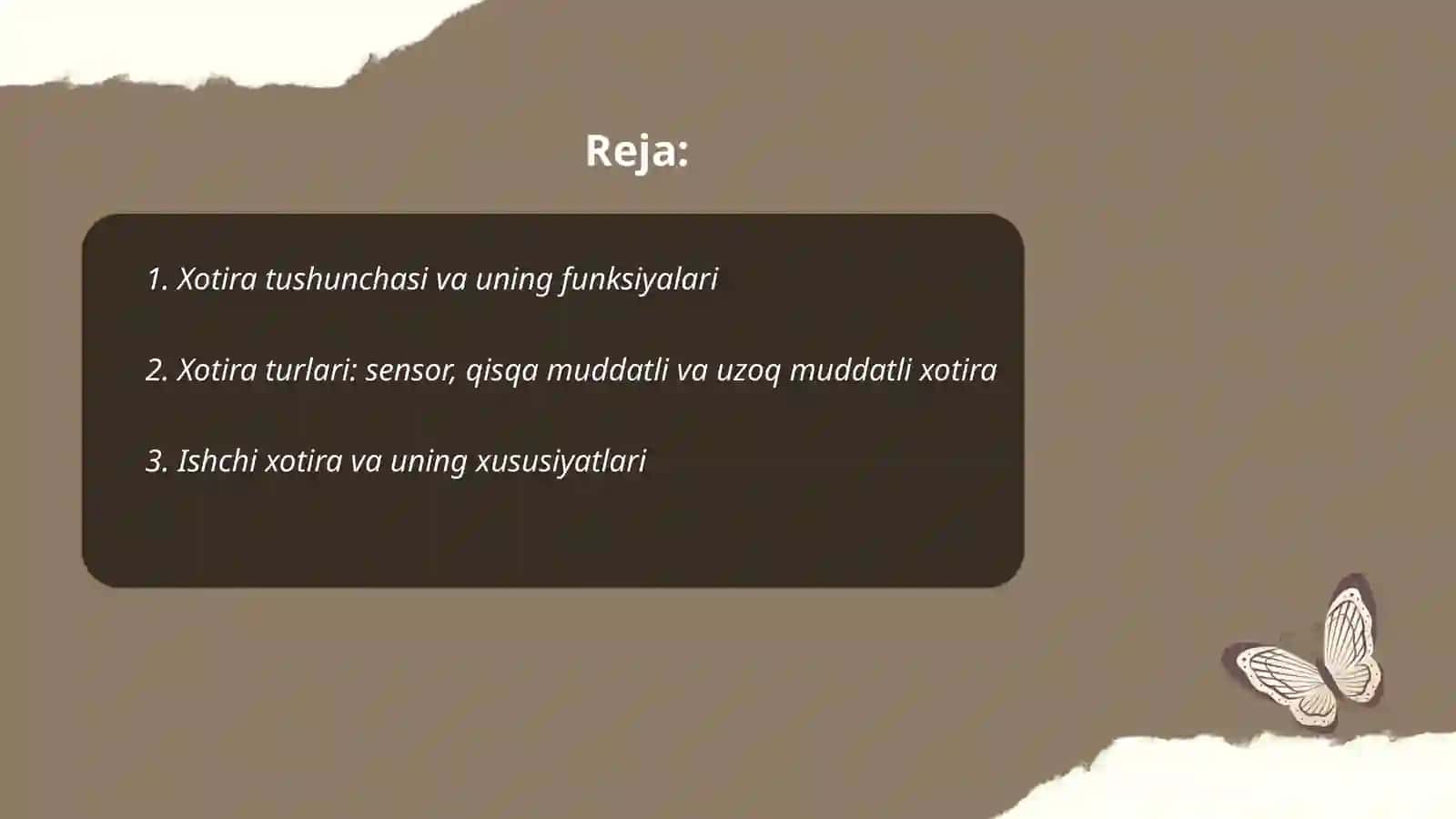 Xotira haqida tushuncha va uning nerv-fiziologik asoslari 2