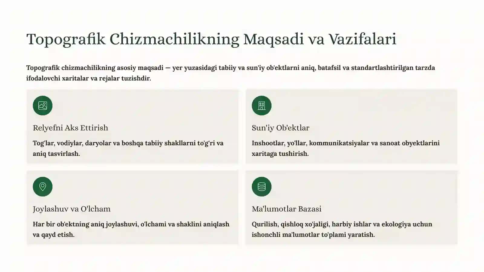 Topografik Chizmachilik 2