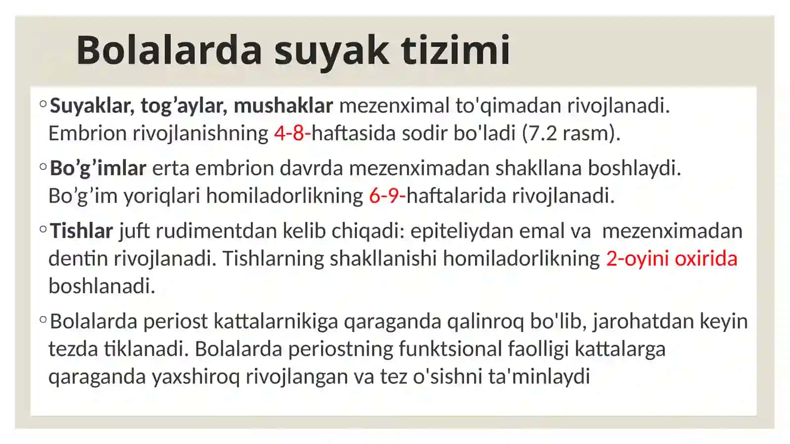 Bolalarda suyaktizimi 2
