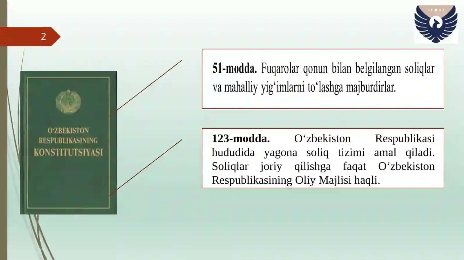 SOLIQQA TORTISH TIZIMINING NORMATIV-HUQUQIY ASOSLARI 2
