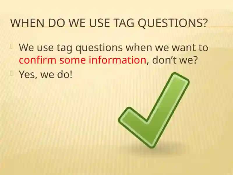 Tag questions 2