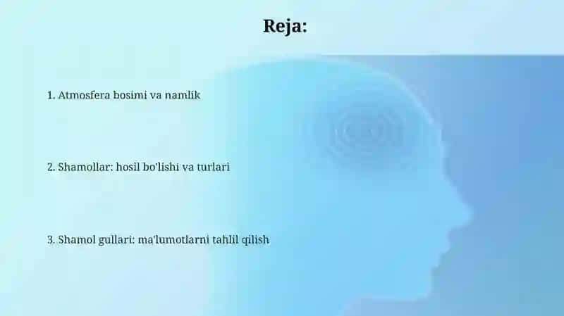 Havo bosimi va namligi.Shamollar va shamol guli 2