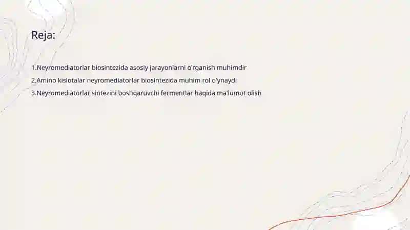 Neyromediatorlar biosintezi 2