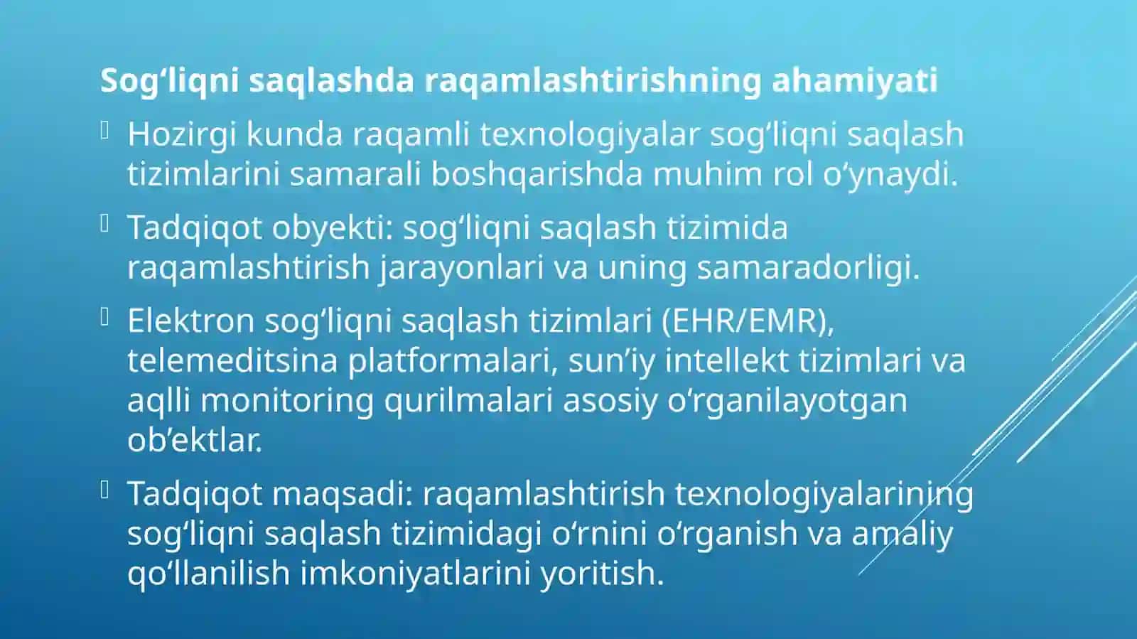 Raqamli iqtisodiyot fanidan MUSTAQIL ISH 2