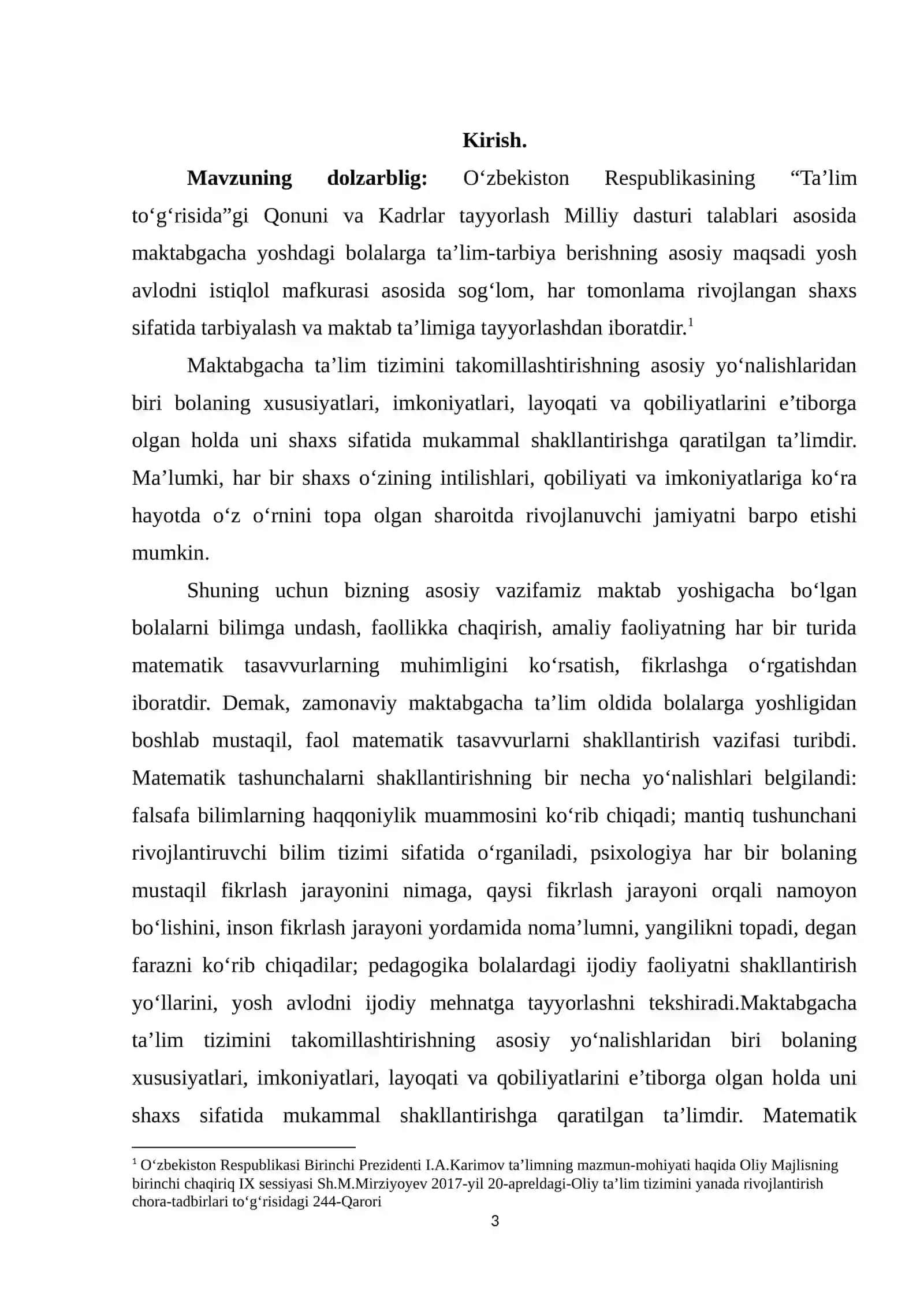 BOB. MAKTABGACHA TA’LIM TASHKILOTLARIDA SON-SANOQ VA MOQDORGA OID TASAVVURLARNI SHAKLLANTIRISH 2