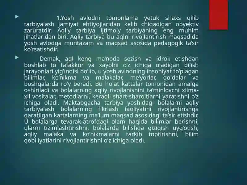 Maktabgacha ta'lim tashkilotlarida tarbiya turlari va ularning shaxs kamolotiga ta'siri 2