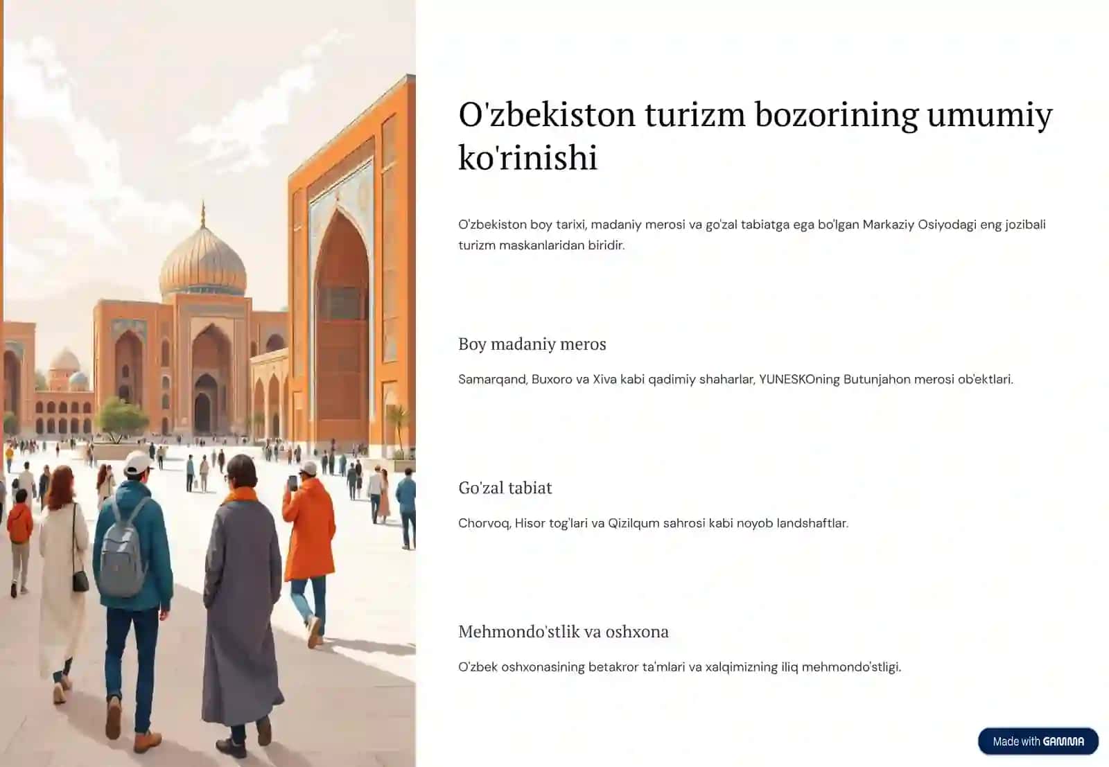 Turizm sohasida xizmatlar bozori tahlili 2
