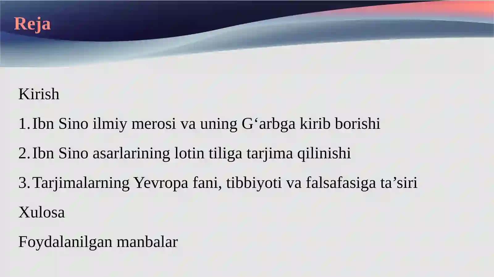 Ibn Sinoning lotin tiliga tarjima qilingan asarlari va ularning fan tarixidagi ahamiyati 2