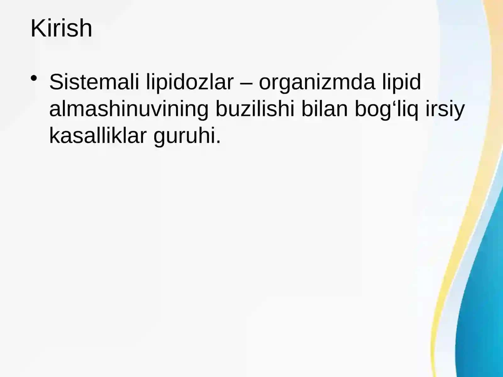 Sistemali Lipidozlar. Goshe, Tey-Saks va Nimann-Pik kasalliklari Patologik anatomiya 2