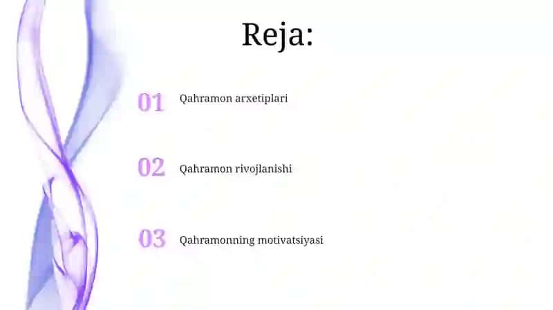 Qahramonning motivatsiyasi 2