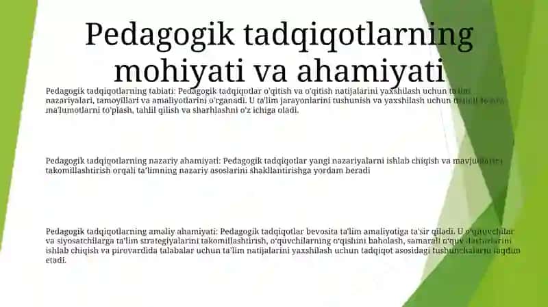 Pedagogik Tadqiqotning Nazariy-Amaliy Ahamiyatini Asoslash 2