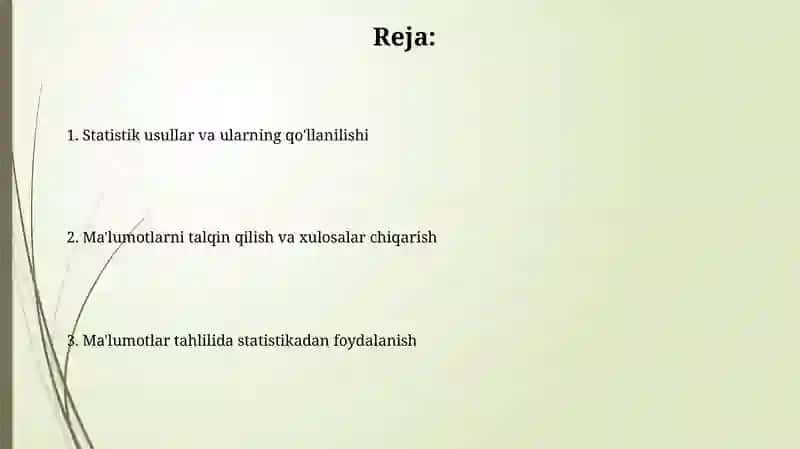 Ma'lumotlarni tahlilida Statistika 2