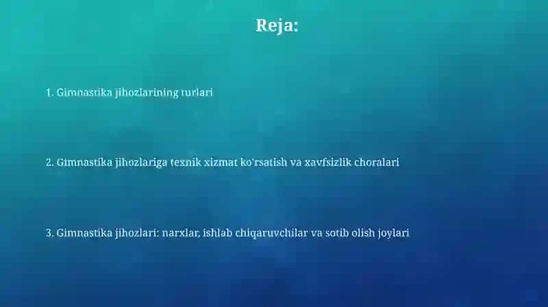 Gimnastika spart turlar jihozlar hamda buyumlari 2