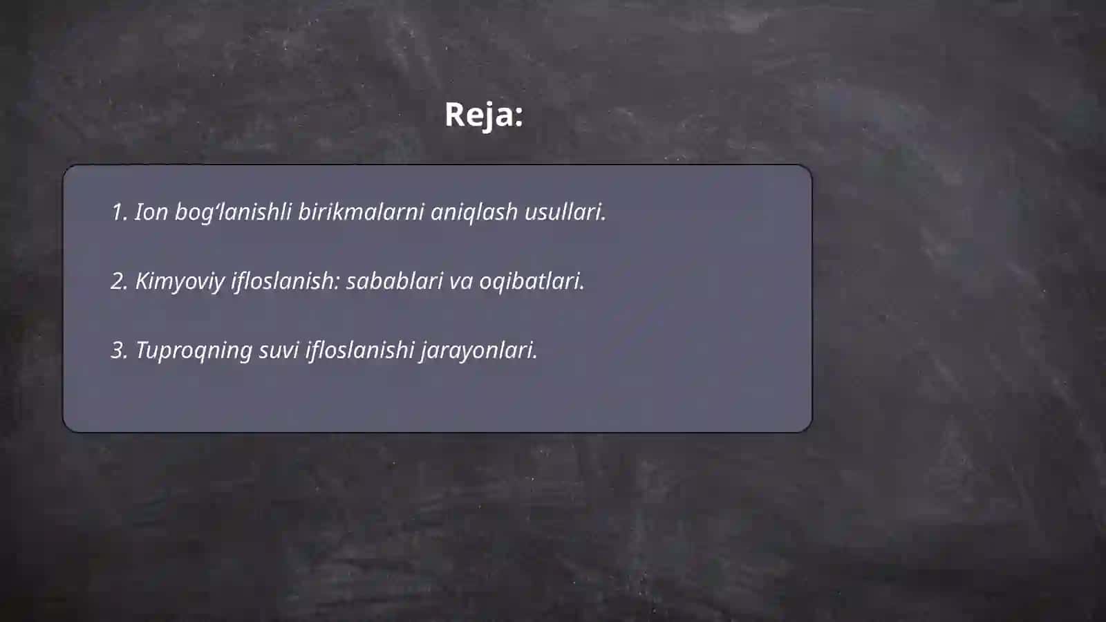 Ion bogʻlanishli birikmalarni aniqlash usullari 2