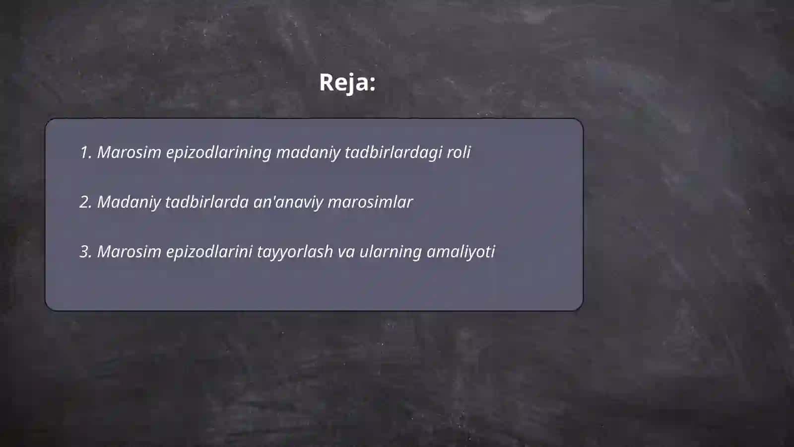 Marosim epizodlarini qòllash 2