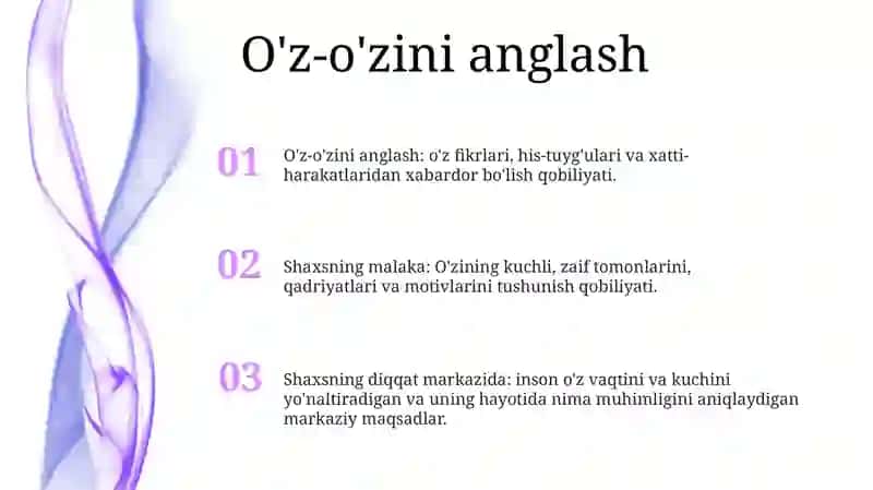 Shaxsning Malaka Va Odatlari 2