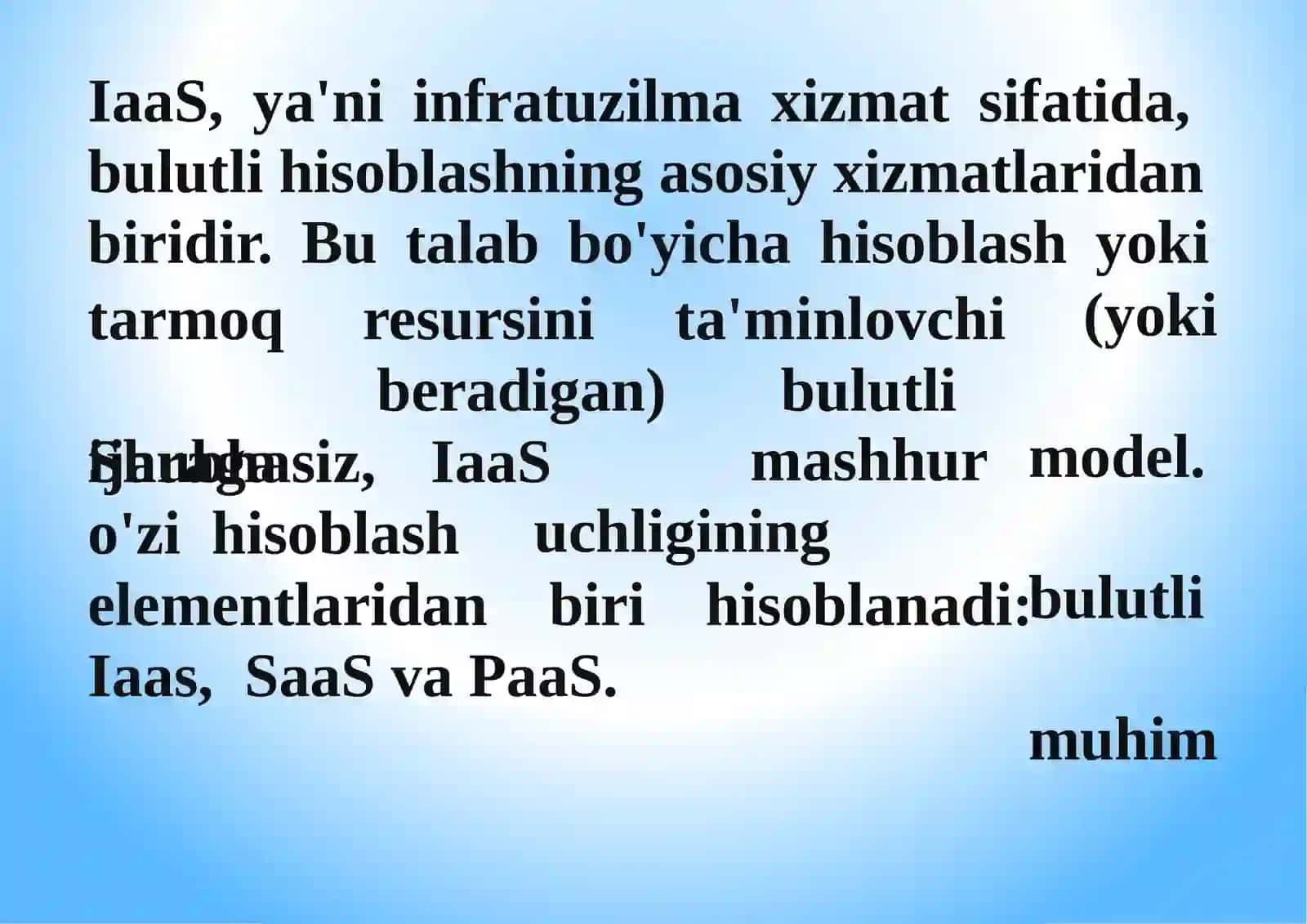 IAAS xizmatlari 2