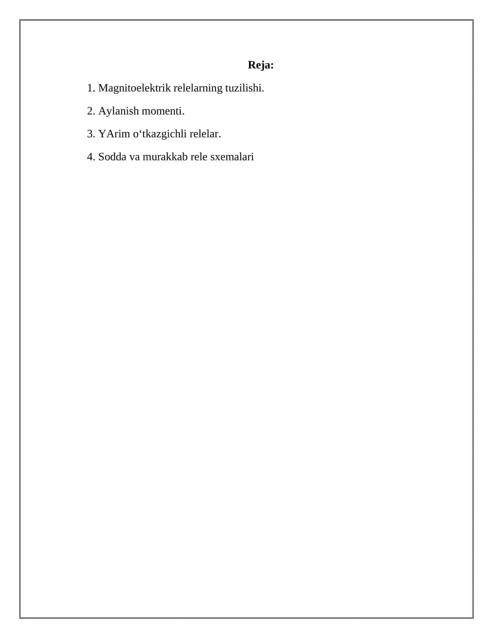 MAGNITOELEKTRIK VA YARIM O‘TKAZGICHLI RELELAR 2