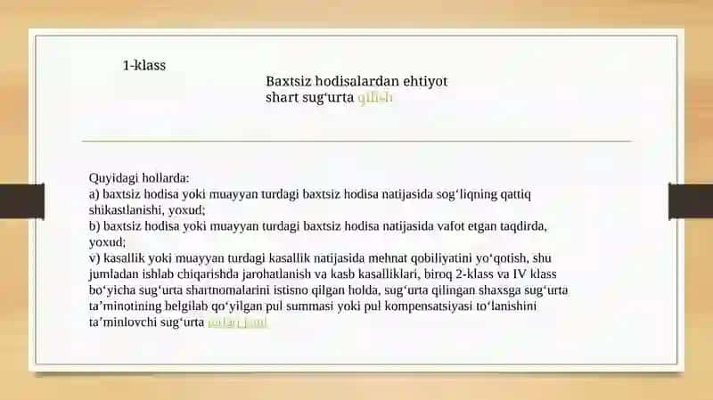 hayot sug’urta tarmog’i 2