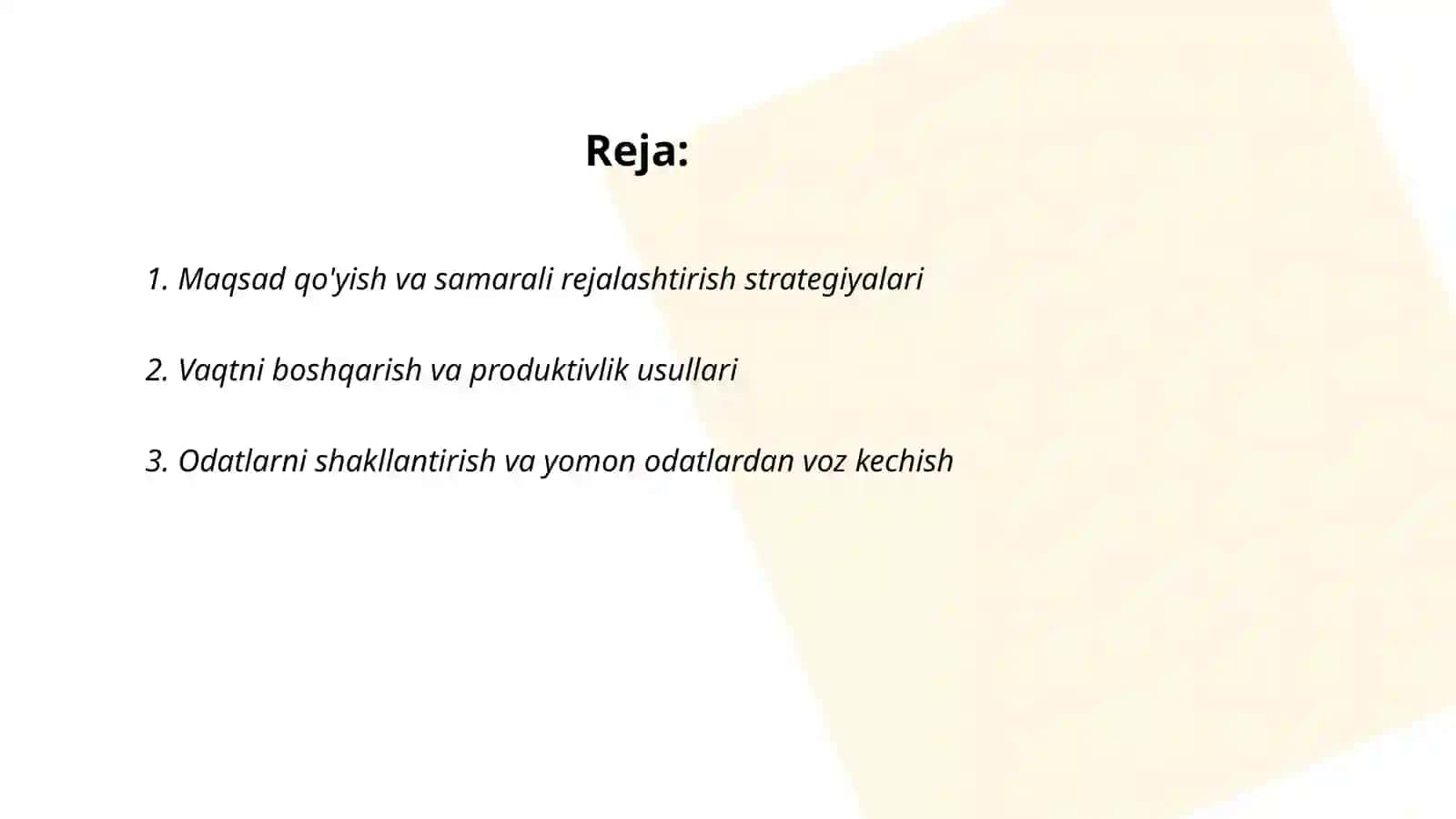 O'z o'zini rivojlantirish strategiyalari 2