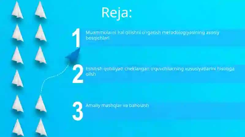 Muammolarni hal qilishni o'rgatish metodologiyasi 2