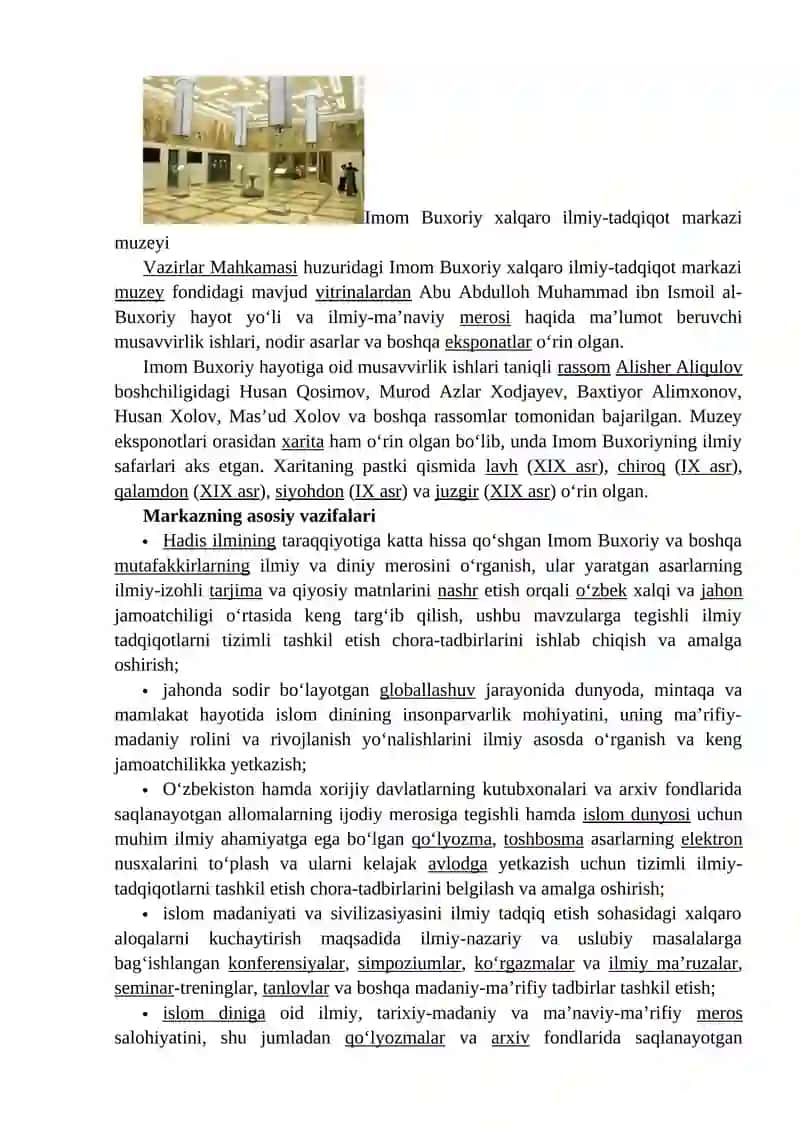 IMOM BUXORIY XALQARO ILMIY-TADQIQOT MARKAZI 2