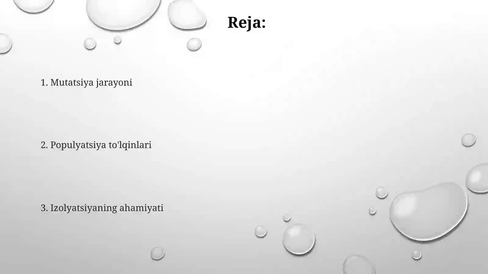 Mutatsion jarayon, populyatsiya to'lqini, alohida lanish 2