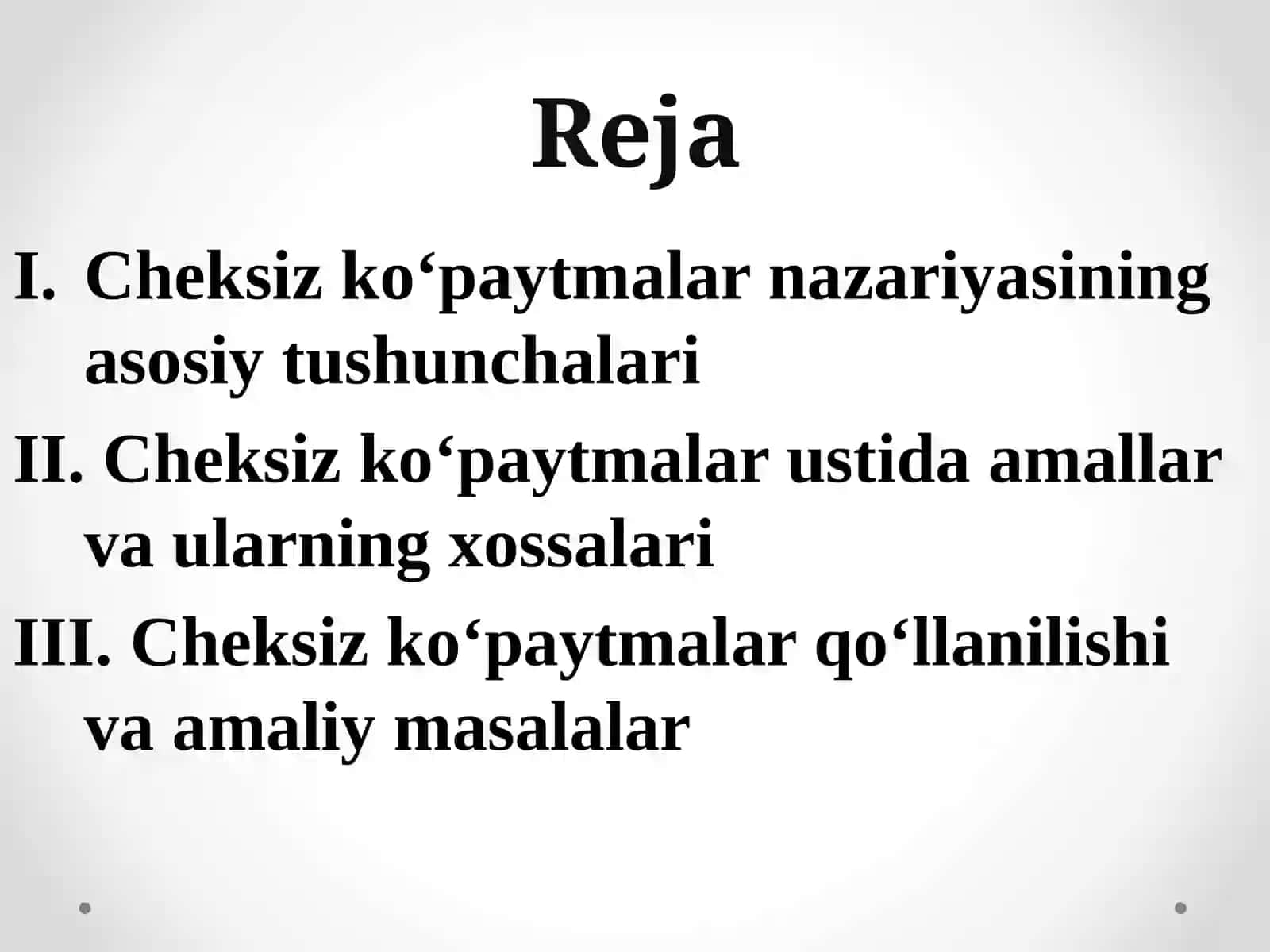 cheksiz koʻpaytmalar 2