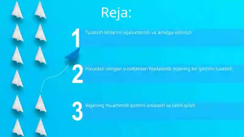 Tuza­tish ishlarini rejalashtirish va amalga oshirish 2