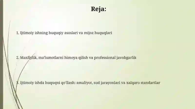 Ijtimoiy ishning huquqiy jihati 2