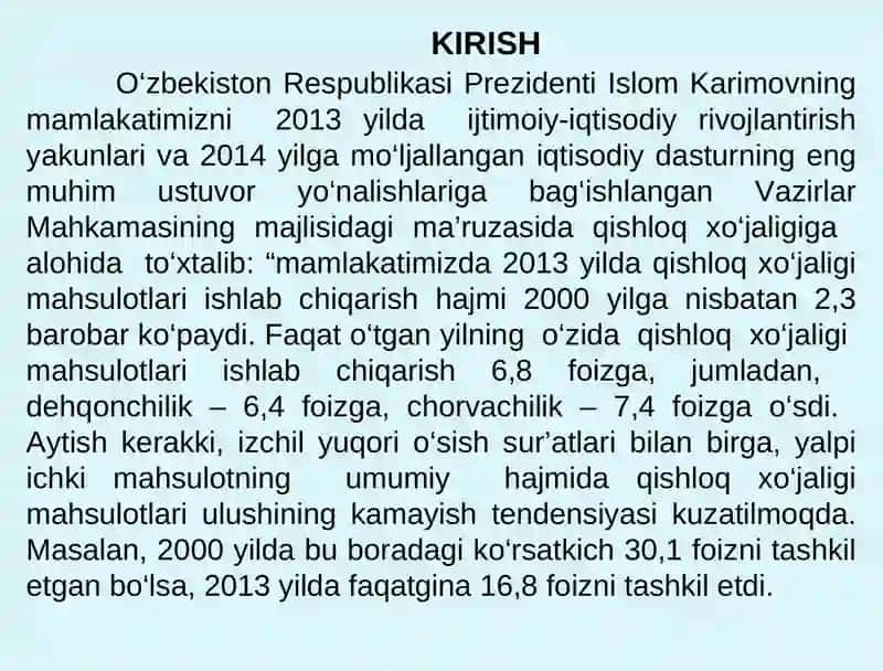 Mosh o‘simligini takroriy ekin sifatida etishtirishning iqtisodiy samaradorligi 2