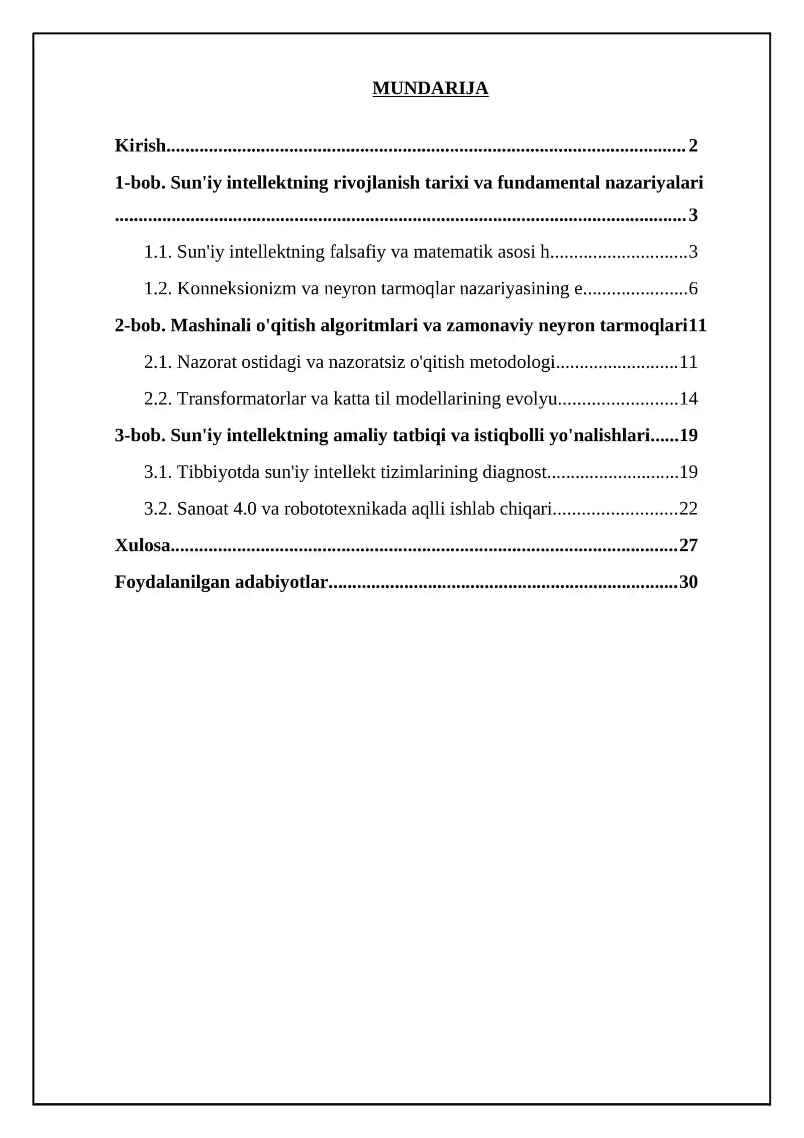 SUN'IY INTELLEKTNING RIVOJLANISH TARIXI VA FUNDAMENTAL NAZARIYALARI 2