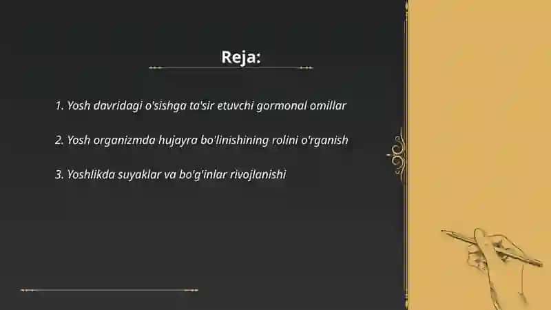 Yoshlik davrining morfologik va fiziologik xususiyatlari 2