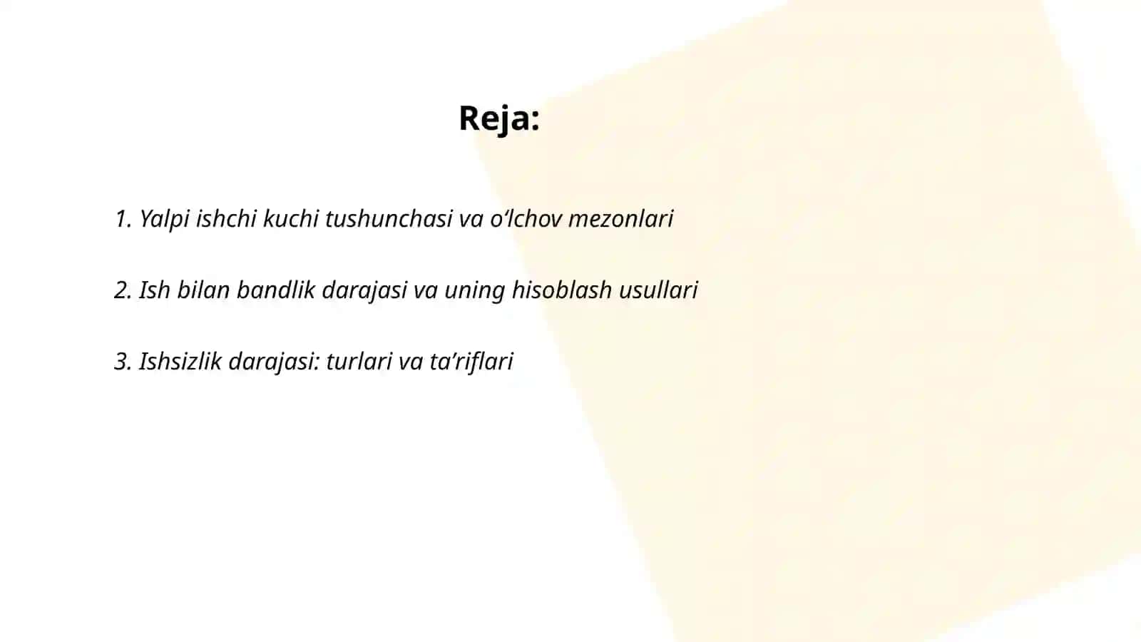 Yalpi ishchi kuchi, uning bandligi va ishsizlik 2
