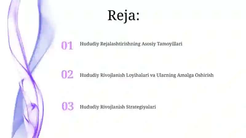 Hududiy rejalashtirish va hududiy rivojlanish 2