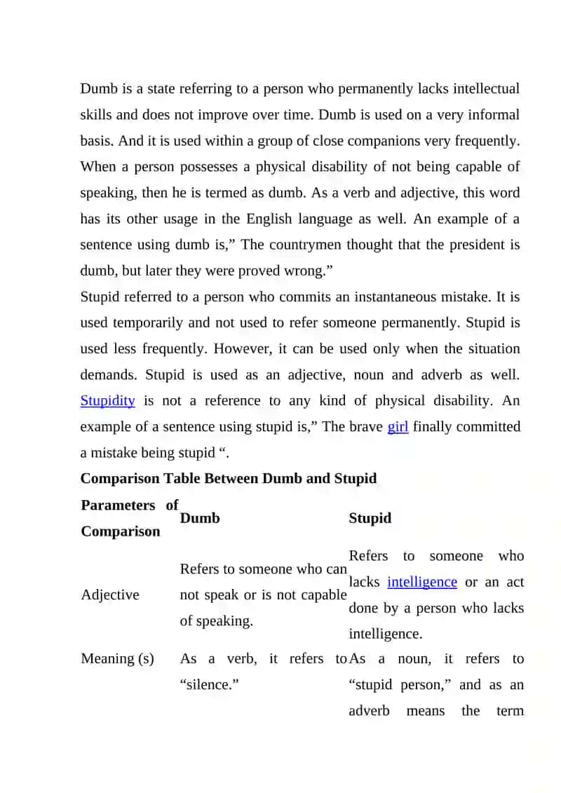 Difference Between Dumb and Stupid 2