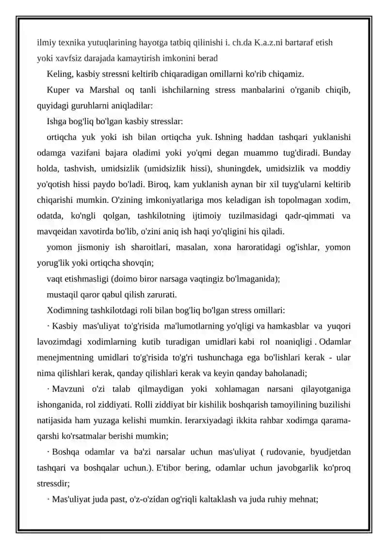 Kasb zararlari klassifikatsiyasi 2