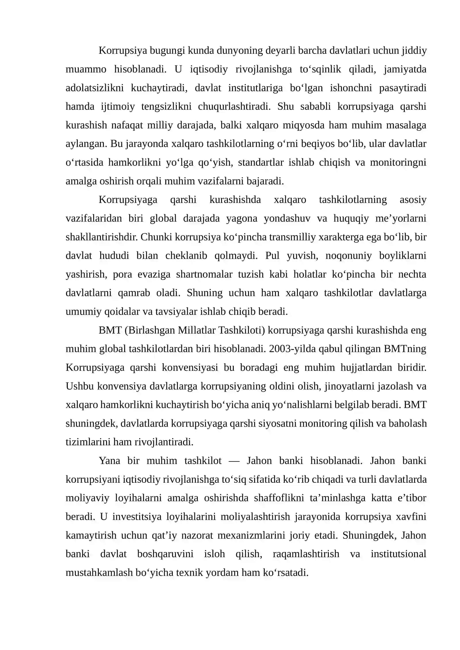 Korrupsiyaga qarshi kurashishning jahon tajribasi 2
