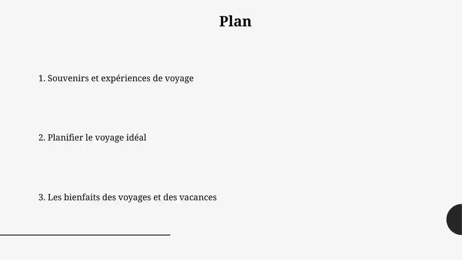 Le voyage et les vacances 2