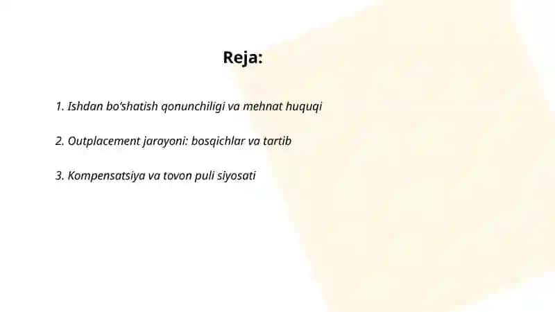 Xodimlarni ishdan boʻshatish (outplacement) 2