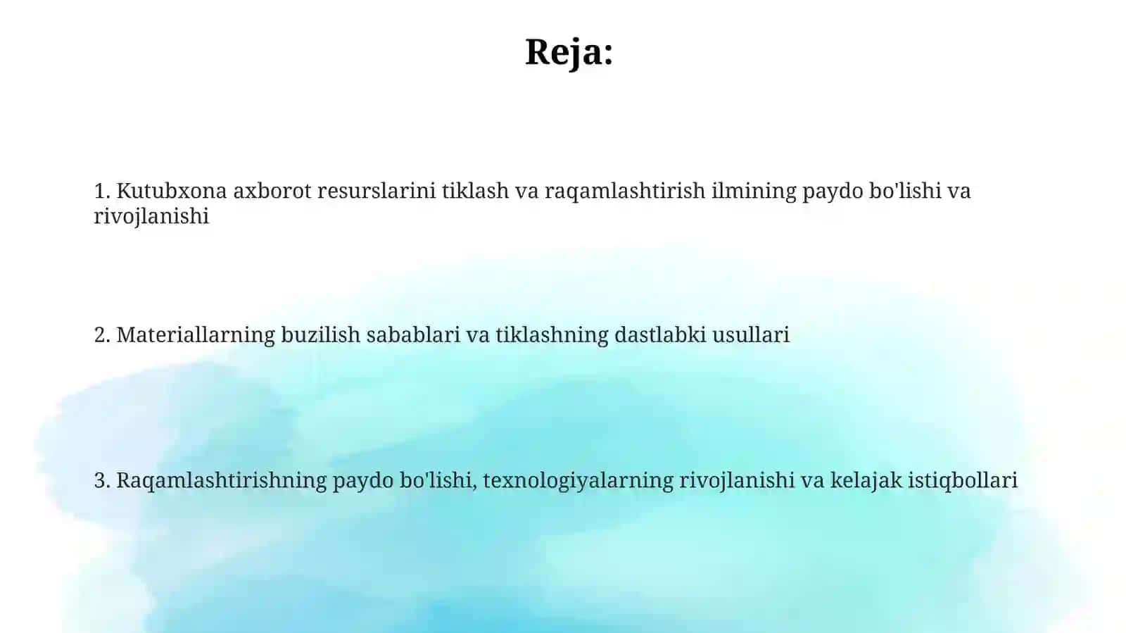 Kutubxona axborot fondini restavratsiya qilish va raqamlashtirish fanining kelib chiqish tarixi 2