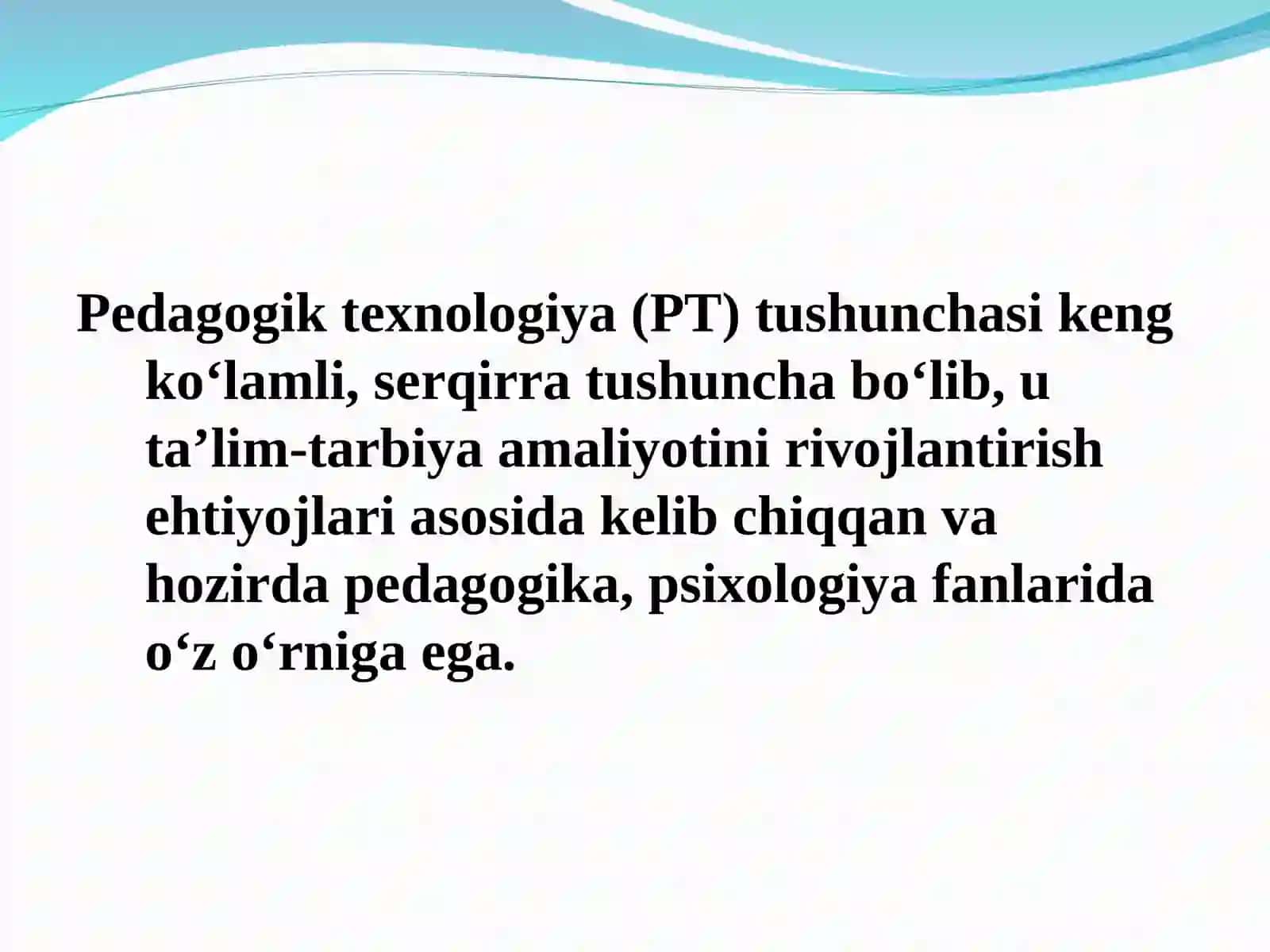 KASBIY FANLARNI O’QITISHDA YANGI PEDAGOGIK TEXNOLOGIYA USULLARIDAN FOYDALANISH 2